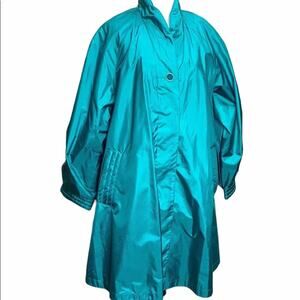 Cambridge Vintage Teal Trench Coat 8